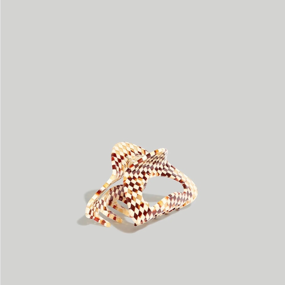 Madewell Tortoise Checkerboard Medium Claw Hair Clip